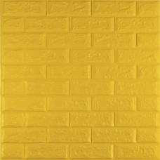 3D панель самоклеюча 700х770х5мм цегла Жовтий (010-5) SW-00000146