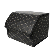 Автомобильный органайзер ZWX-002 Black-Gold компактный вместительный два отдела для хранения на липучке с ручкой  55*30*30 см