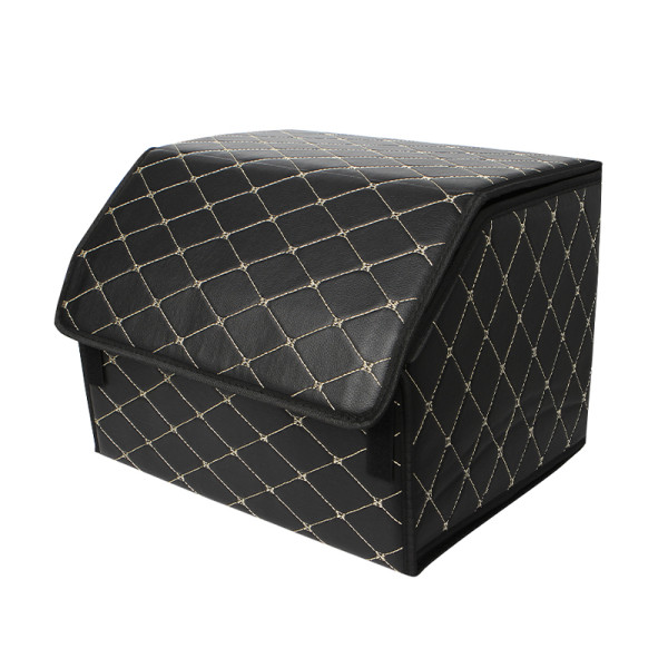 Автомобильный органайзер ZWX-002 Black-Gold компактный вместительный два отдела для хранения на липучке с ручкой  55*30*30 см