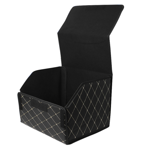 Автомобильный органайзер ZWX-002 Black-Gold компактный вместительный два отдела для хранения на липучке с ручкой  55*30*30 см