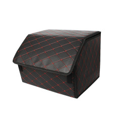 Автомобильный органайзер ZWX-002 Black-Red компактный вместительный два отдела для хранения на липучке с ручкой  55*30*30 см