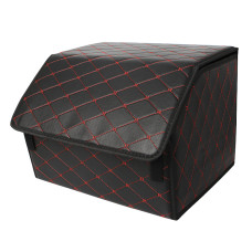 Автомобильный органайзер ZWX-002 Black-Red компактный вместительный два отдела для хранения на липучке с ручкой  65*30*30 см