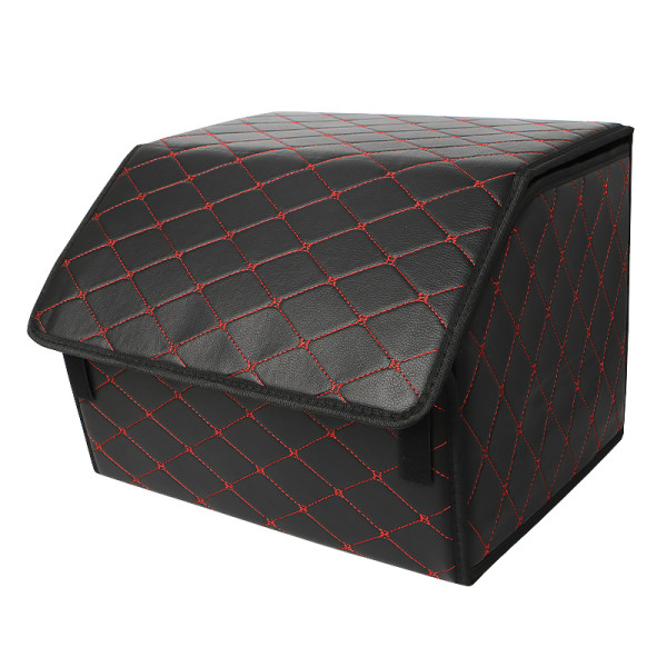 Автомобильный органайзер ZWX-002 Black-Red компактный вместительный два отдела для хранения на липучке с ручкой  65*30*30 см