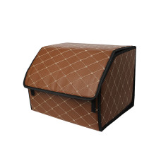 Автомобильный органайзер ZWX-002 Brown-Gold компактный вместительный два отдела для хранения на липучке с ручкой  40*30*30 см