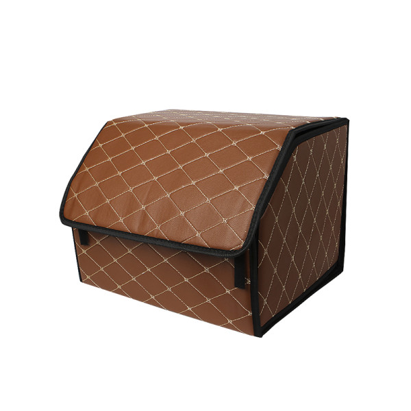 Автомобильный органайзер ZWX-002 Brown-Gold компактный вместительный два отдела для хранения на липучке с ручкой  40*30*30 см