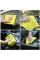 Двухстороннее микрофибровое полотенце для сушки кузова авто Yellow + Gray 30*40 см