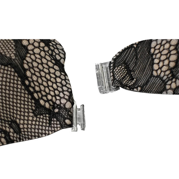 Бюстгальтер-невидимка Fly Bra G00D89 с эффектом Рush Up без бретелей кружевной лиф Черный D