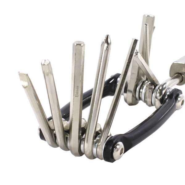 Мультитул, карманный набор инструментов для велосипеда West Biking 0719007 10 в 1 Black