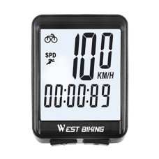 Велокомпьютер West Biking 0702054 с подсветкой White Проводной