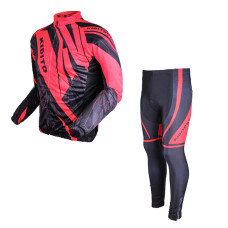 Вело костюм для мужчин KIDITO KM-CT-09202 кофта с длинным рукавом штаны Red S