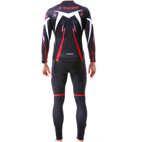 Вело костюм для мужчин X-Тiger XM-CT-013 кофта с длинным рукавом штаны Red XXL