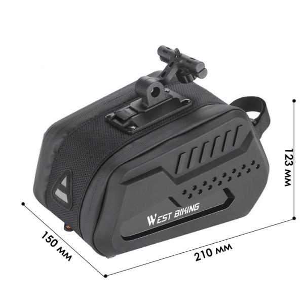 Велосумка West Biking YP0707306 сумка под седло велосипеда Black