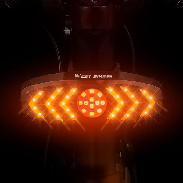 Фонарь велосипедный габаритный с указанием поворотовWest Biking YP0701313