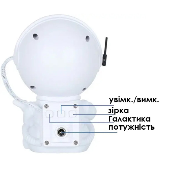 Проектор ночник Астронавт с гитарой HR-F2 звездное небо 7 режимов ДУ White