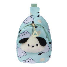 Детская сумка TD-34 Kuromi с аниме через плечо на одно отделение с ремешком Turquoise