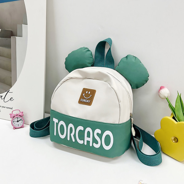 Детский рюкзак TD-620 на одно отделение с ремешком и ушками Green