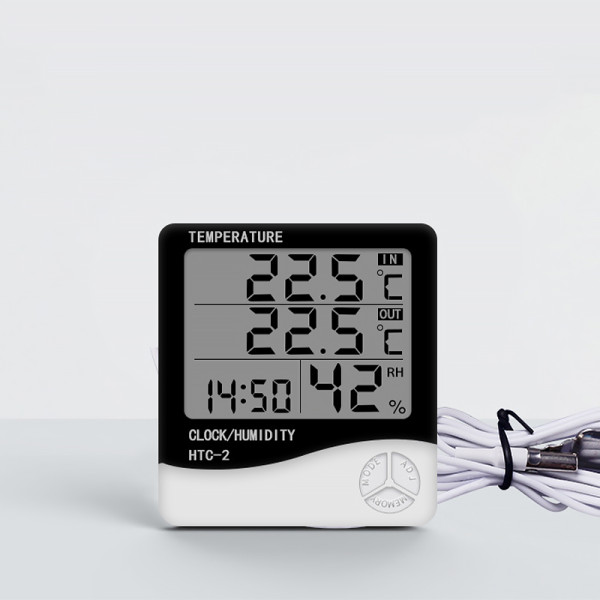 Метеостанция HTC-2 с выносным датчиком температуры с анализатором влажности White
