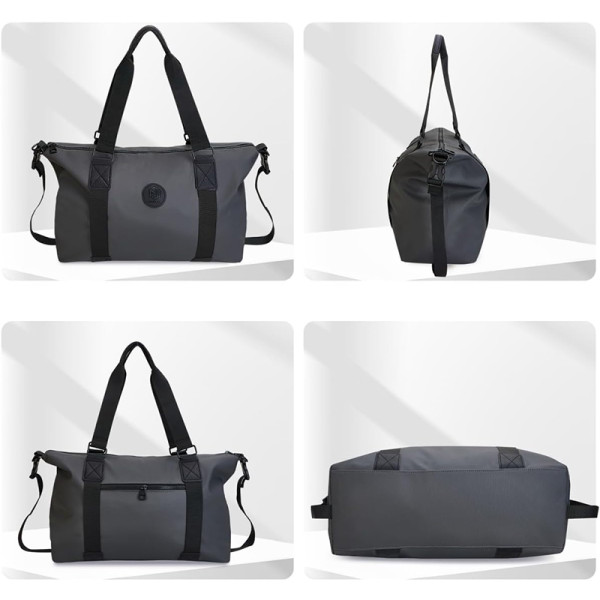 Сумка дорожная 66 спортивная с карманом снаружи с регулируемым плечевым ремнем Gray