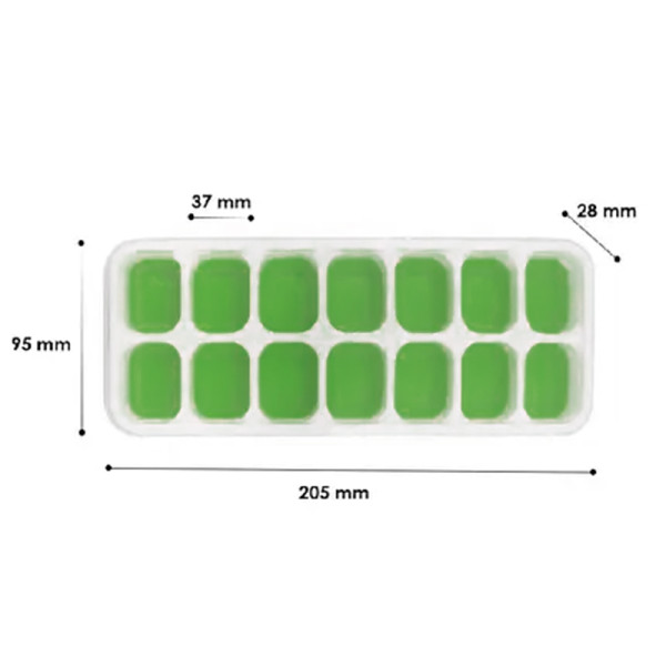 Силиконовая форма для льда CUMENSS AI-814 Cube 14 Green