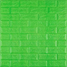 3D панель самоклеюча 700х770х5мм цегла Зелений (013-5) SW-00000149