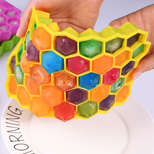 Силиконовая форма для льда CUMENSS Соты Yellow