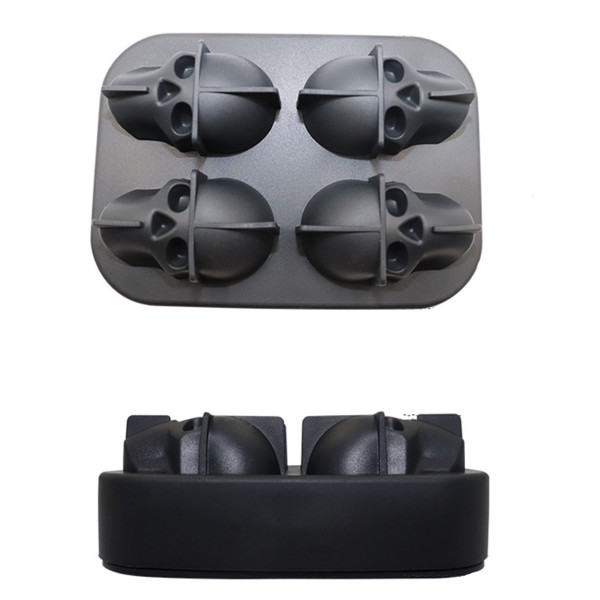 Силиконовая форма для льда CUMENSS Череп Black