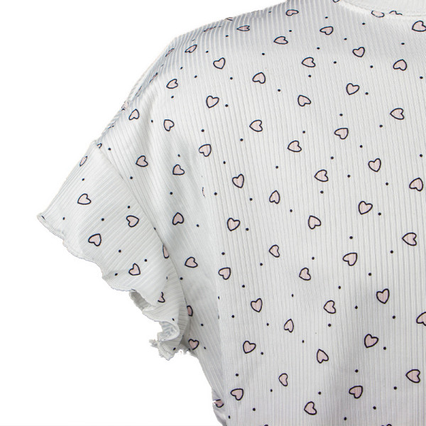 Женский комплект для дома и сна SM240426DHX6 футболка и шорты женская пижама белая с сердечками XL