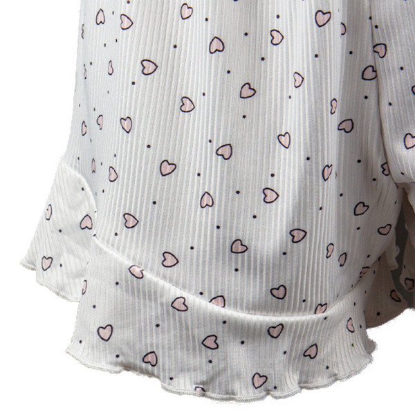 Женский комплект для дома и сна SM240426DHX6 футболка и шорты женская пижама белая с сердечками XL