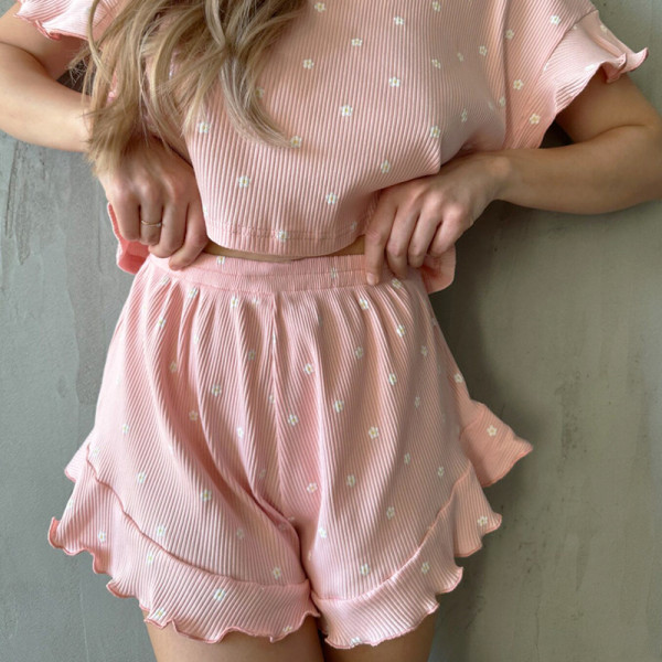 Женский комплект для дома и сна SM24302Y88DHX футболка и шорты женская пижама Pink L