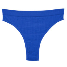 Женские бесшовные трусики стринги в рубчик A66# Синий L