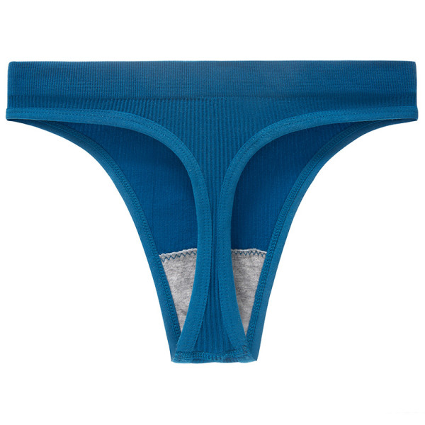 Женские бесшовные трусики стринги в рубчик A66# Туркус L