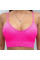 Топ женский в рубчик 08WX# с нерегулируемыми брителями съемные чашечки Розовый электрик L 80 ABC