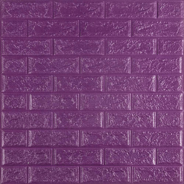 3D панель самоклеюча 700х770х5мм цегла Фіолетова (016-5) SW-00000150
