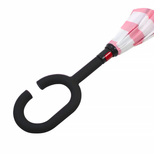 Зонт наоборот Up-Brella Розово-белые полосы