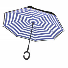 Зонт наоборот Up-Brella Сине-белые полосы