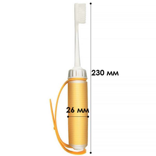 Зубная щетка для людей с тремором или артритом с фиксатором