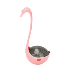 Игрушка кормушка DT-1223 Лебедь 8,5*8*17,5 см с инфракрасным светом Pink