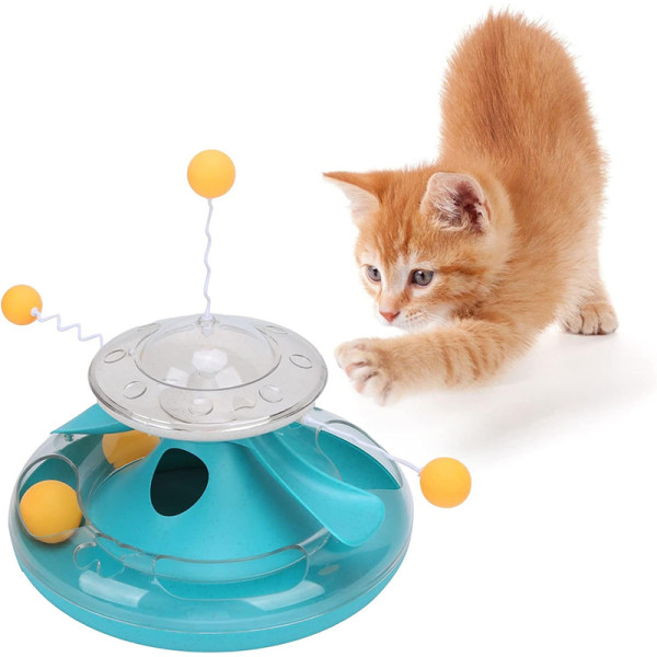 Игрушка для кошек DT312 игровой комплекс с шариками Mint Green