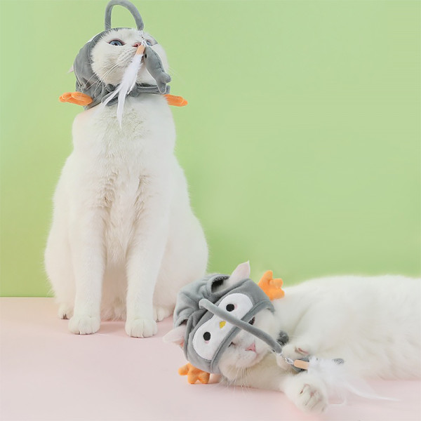 Игрушка шапочка дразнилка DT-569 для кошек Gray Penguin