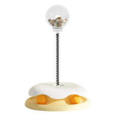 Интерактивная игрушка-кормушка для котов и кошек DT992 дразнилка с дозатором лакомств мячи Yellow