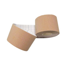 Тейп для подъема поддержки бюста лента для подтяжки формирования груди кинезио телесный Бежевый 7,5 см * 5 м