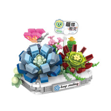 3D конструктор набор строительных блоков LOZ 8831 снежный лотос 370 деталей пластиковый