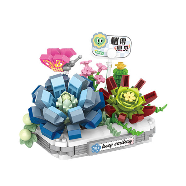 3D конструктор набор строительных блоков LOZ 8831 снежный лотос 370 деталей пластиковый