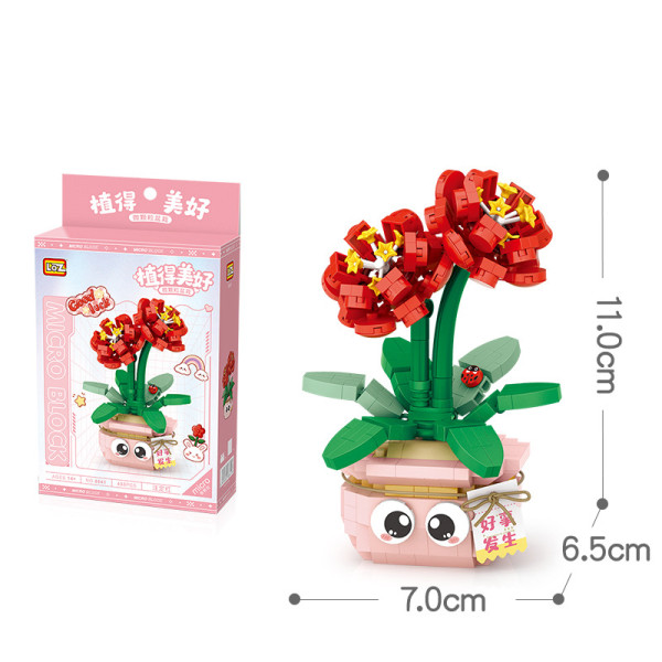 3D конструктор набор строительных блоков LOZ 8841 амарилис 430 деталей пластиковый