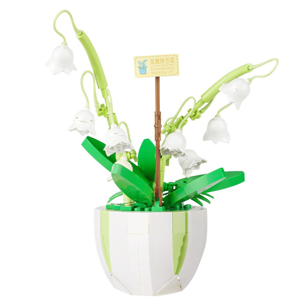 3D конструктор набор строительных блоков YZ 2083 цветочный конструктор Ландыш 330 деталей