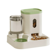 Автоматическая кормушка для кошек и собак DT2024 с поилкой Light Green