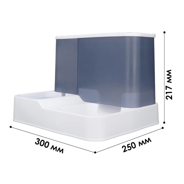 Автоматическая кормушка для кошек и собак DT537 с поилкой Blue