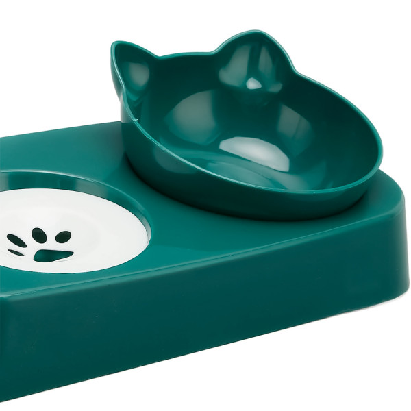 Миска для котов с поилкой Taotaopets 119906 Forest Green 22*28*14см