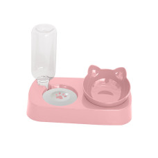 Миска для котов с поилкой Taotaopets 119906 Pink 22*28*14см