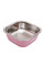 Миска для собак котов Taotaopets 1910002 металлическая Pink 160 мм
